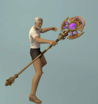 Augmented Bygone Brass Staff